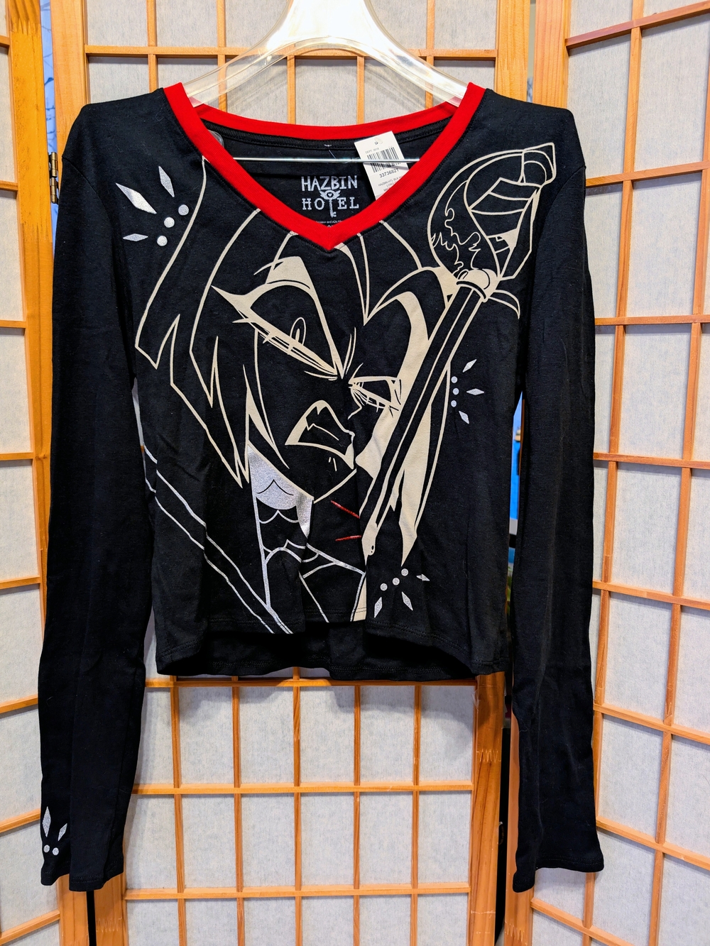 NWT Hazbin Hotel Lute Exorcist Glitter Tee 2X / XL Angel Cotton Crop Top